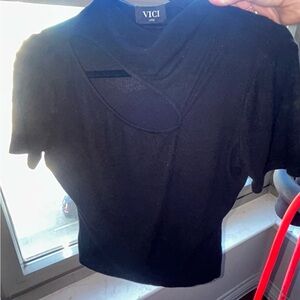 Vici black cutout top